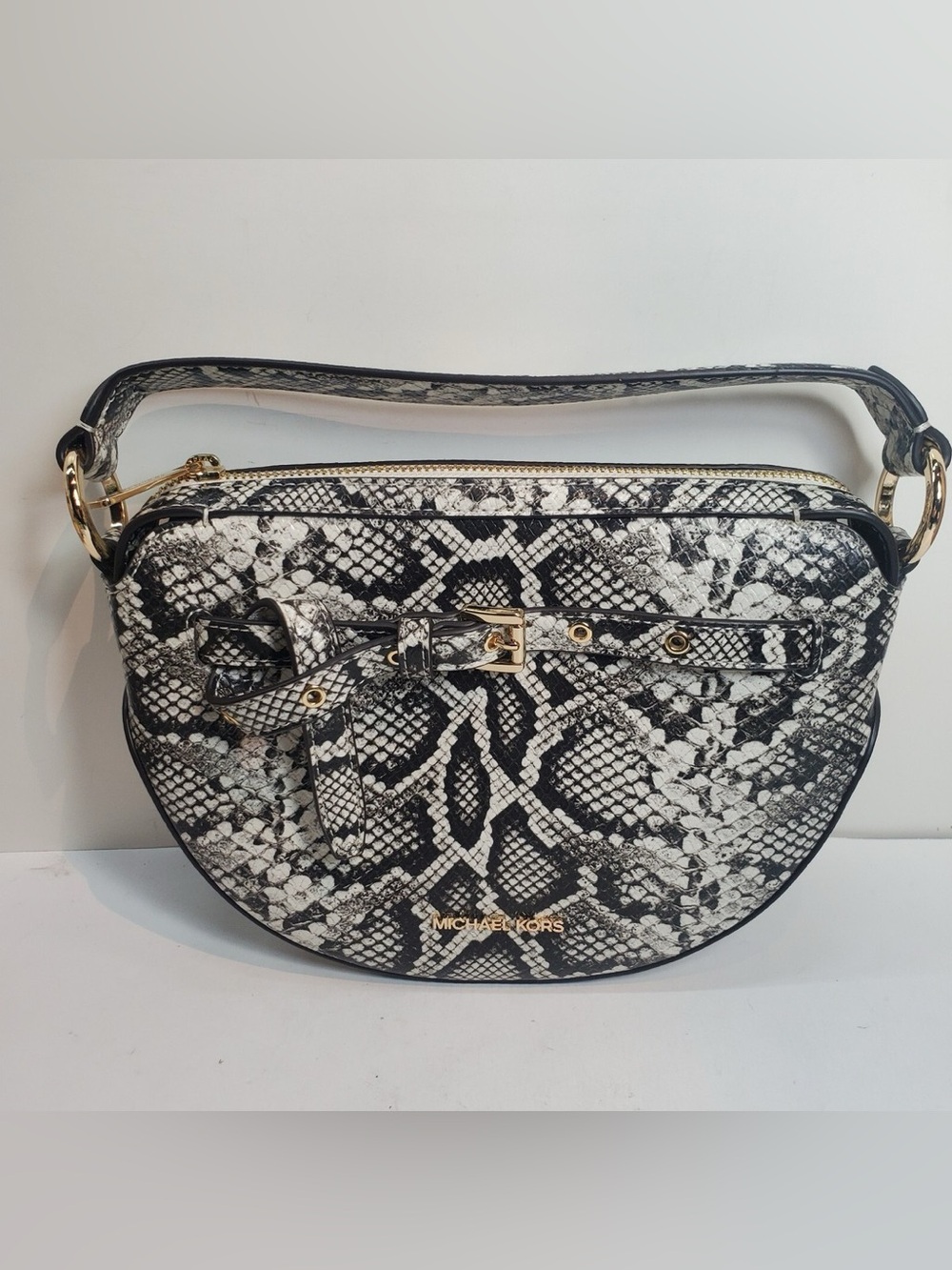 Michael Kors Emilia Half Moon Animal Print